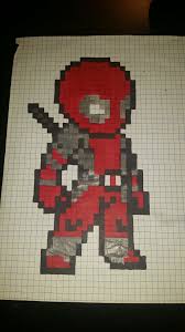 Deadpool Pixel Art Dibujos En Cuadricula Arte Pixel Cuadricula Para Dibujar