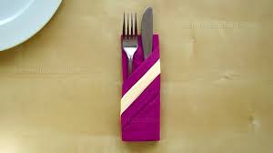 Range Couvert Pliage De Serviette En Papier 2 Couleurs Servetten Vouwen Bestek Servet Vouwen Servetten