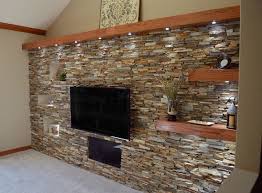 Ledgestone Fireplace Surround Interior Stone Veneer Mantel Floating Shelves Stone Accent Walls Stone Walls Interior Faux Stone Panels