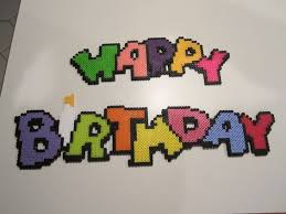 Happy Birthday Perler Beads Perler Bead Art Perler Beads Designs