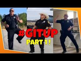 Whew Someone Turn On The Fan These Police Officers Kill The Git Up Dance Challenge Gitup Dance Choreography Videos Choreography Videos Police Officer