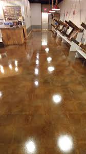 Hard Scrubbed And Waxed Then Buffed To A High Gloss Shine Concrete Floors Floor Cleaner Flooring