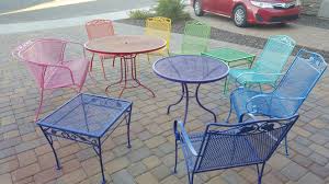 Adding Some Color To The Backyard With Our Wrought Iron Patio Furniture Iron Patio Furniture Colorful Patio Furniture Wrought Iron Patio Furniture