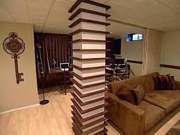 Wood Column Wrapped With Shelves Interior Columns Columns Decor Wood Columns