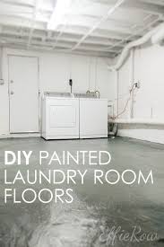 Nothing But Paint Laundry Room Makeover Painted Concrete Floors In 2020 Painted Concrete Floors Laundry Room Makeover Basement Laundry Room