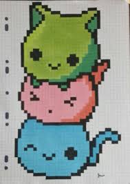 Pixel Art Chat Chibi Trois Couleurs Termine Encre Dessin Pixel Pixel Art Facile Chat Pixel Art Chat