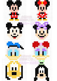 Mickey Mouse And Friends Perler Bead Pattern In 2020 Perler Beads Perler Bead Patterns Perler Bead Art