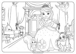 Printable Disney Sofia The First Pdf Coloring Page In 2020 Coloring Pages Free Printable Coloring Sheets Coloring Books