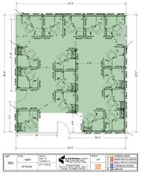 Office Floor Plan With 16 Workstations Cubiclelayout Office Floor Plan Office Space Planning Office Building Plans