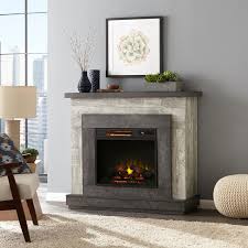 Home Decorators Collection Wildercliff 45 In Freestanding Wall Mantel Electric Fireplace In Drift Electric Fireplace Freestanding Fireplace Free Standing Wall