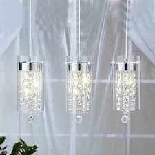 3 Glass Tube Cluster Light Kitchen Island Pendant Light Glass Cylinder Crystal Pendant Lighting Hanging Lamp Island Pendant Lights