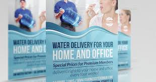 Delivery Drinking Water Service Advertising Bundle Water Delivery Drinking Water Water Bottle Design
