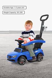 Licensed Mercedes Toddler Ride On Push Car Stroller W Handle In 2020 Toddler Kids Supplies Creative Parenting