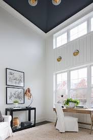Ceiling Paint Color Is Benjamin Moore Charcoal Slate And Wall Paint Color Is Benjamin Moore Oc 117 Simp Grey Interior Design Living Room Colors Interior Design