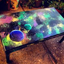Galaxy Painted Coffee Table By Jennifer Carrier Painting Furniture Diy Painted Table Diy Arts And Crafts