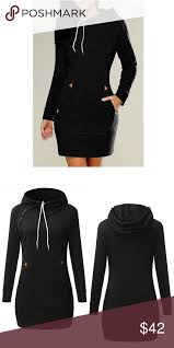 Sale Streetwear Black Sweatshirt Hoodie Dress Hoodie Mini Dress Hoodie Sweatshirt Dress Black Sweatshirt Hoodie