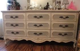 Two Tone French Provincial Dresser In 2020 French Provincial Dresser French Dresser Dresser