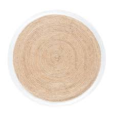 Round Woven Jute Mat With White Border D180 Maisons Du Monde Jute Mats Jute Woven