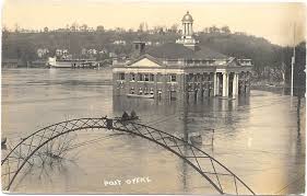 Marietta Ohio Flood At Post Office Sharp 1910 Rppc Postcard Marietta Ohio Parkersburg Wv Ohio History