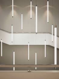 Alcon Lighting 12143 Tube Stick Architectural Led Vertical Cylinder Pendant Light Fix Suspended Lighting Fixtures Hanging Light Fixtures Pendant Light Fixtures