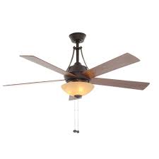 Hampton Bay Everbilt 54 In Indoor Oil Rubbed Bronze Ceiling Fan With Light Kit 14928 Bronze Ceiling Fan Ceiling Fan With Light Ceiling Fan