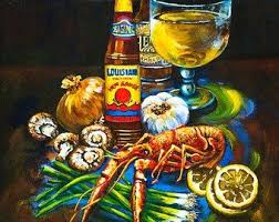 Crawfish Boiled Crawfish Louisiana Crawfish Boil New Orleans Seafood Art Zatarains Dixie Beer Louisiana Food Art The Crawfish Boil In 2020 Seafood Art Louisiana Art Art