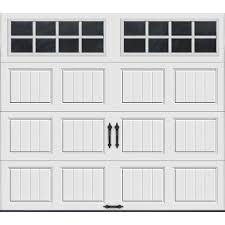 Clopay Gallery Collection 8 Ft X 7 Ft 6 5 R Value Insulated White Garage Door With Sq24 Window Gr1sp Sw Sq24 The Home Depot White Garage Doors Garage Door Design Garage Doors