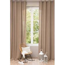 Rideau A œillets En Lin Lave Taupe 130 X 300 Cm Chambre A Coucher Taupe Rideaux Chambre A Coucher Rideau Taupe