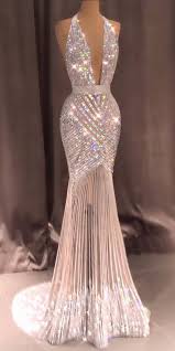 New Stunning Tulle Halter Neckline Floor Length Mermaid Evening Dresses With Embroidery Beadings Mermaid Evening Dresses Prom Outfits Gowns Dresses