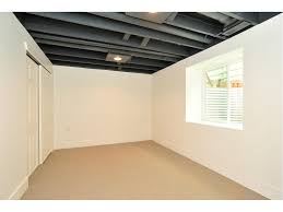Exposed Ceiling Painted Gray Basement Ceiling Painted Basement Ceiling Exposed Basement Ceiling