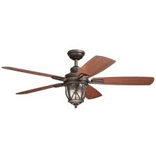 Allen Roth Castine 52 In Rubbed Bronze Downrod Or Close Mount Indoor Outdoor Ceiling Fan With Light Kit And Remote Outdoor Ceiling Fans Bronze Ceiling Fan Ceiling Fan