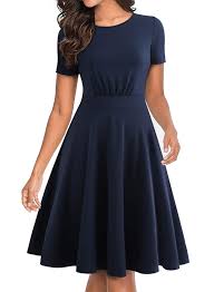 Bokaly Women S Vintage Pleated Party A Line Dress Elegant Casual Work Dresses At Amazon Wo Casual Work Dresses Fit And Flare Cocktail Dress Pleated Party Dress