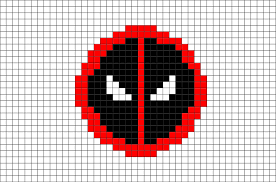 Deadpool Symbol Pixel Art Pixel Art Pixel Art Grid Pixel Art Templates
