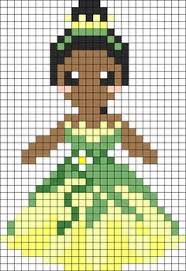 Princess Tiana Perler Bead Pattern Bead Sprite Perler Bead Disney Perler Bead Art Perler Beads
