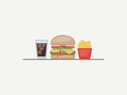 Rare Lunch Mcd Burger Pixel Art Line Art