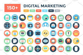 150 Flat Digital Marketing Icons Flat Digital Icons Marketing Marketing Icon Communication Icon Resources Icon
