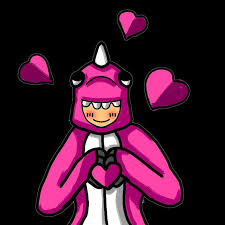 Dino Rosa Game Logo Logo Banners Kawaii