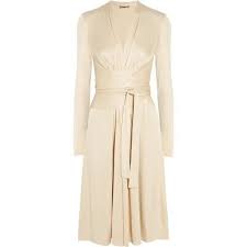 Pre Owned Issa London Ivory Beige Wrap Effect Silk Jersey Long Sleeve 11 805 Rub Lik Pink Long Sleeve Dress Beige Long Sleeve Dress Ivory Cocktail Dress