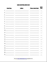 Free Baby Shower Simple Guest List Template Free Baby Shower Cute Baby Shower Ideas Baby Shower Guest