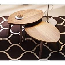 Ikea Stockholm Walnut Veneer Nesting Tables Pair Aptdeco Quality Living Room Furniture Ikea Stockholm Nesting Tables Living Room