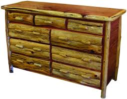 Red Cedar Log 9 Drawer Dresser Amish Made In The Usa Home Kitchen Furniture Bedroom Furniture In 2020 9 Drawer Dresser Dresser Drawers Rustic Log Furniture