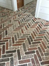 Herringbone Brick Paver Floor Brick Tiles Brick Flooring Brick Tile Floor