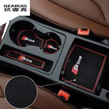 High Quality Gate Slot Pad Rubber Car Cup Mat Non Slip Mat Car Accessories For Audi A4 B8 New A4l 09 14 9pcs Set Car Styling I Matte Autos Audi A4 Auto Styling