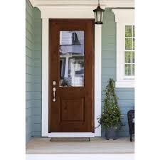 Krosswood Doors 32 In X 80 In Rustic Half Lite Clear Low E Ig Unfinished Wood Alder Right Hand In Garage Door Styles Garage Door Design Exterior Door Designs