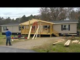 Ranch Style House Front Porch Addition Youtube Mobile Home Porch Manufactured Home Porch Front Porch Addition