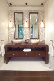 How Tall Luxurious Mirrors Let You Lift Your Ceiling W O Literally Raising The Roof Designed Bathroom Hanging Lights Bathroom Pendant Lighting Bathroom Pendant