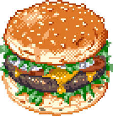 Burger Art Print Art Pixel Dragon Art Prints