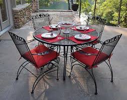 Meadowcraft Dogwood Wrought Iron Coil Spring Dining Arm Chair Wrought Iron Patio Set Iron Patio Furniture Patio Furniture Dining Set