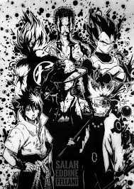 Main Characters Of Each One Of One Piece Naruto Shippuden And Dragon Ball Goku Vegeta Z Fond D Ecran Telephone Manga Fond D Ecran Telephone Dessin Magnifique