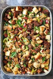 Apple Walnut Sausage Stuffing Recipe Stuffing Recipes Thanksgiving Recipes Recipes